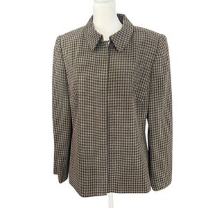 CERRUTI 1881 Vintage Women's Wool Collared Jacket Zip Up Lined Size 14